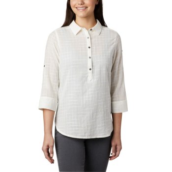 Columbia Summer Ease Popover Tunic, Camisa Blancos Para Mujer | 673284-APD